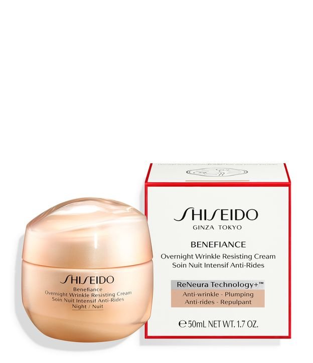 Creme Hidratante Facial Noturno Antirrugas Benefiance Shiseido 50ml 2
