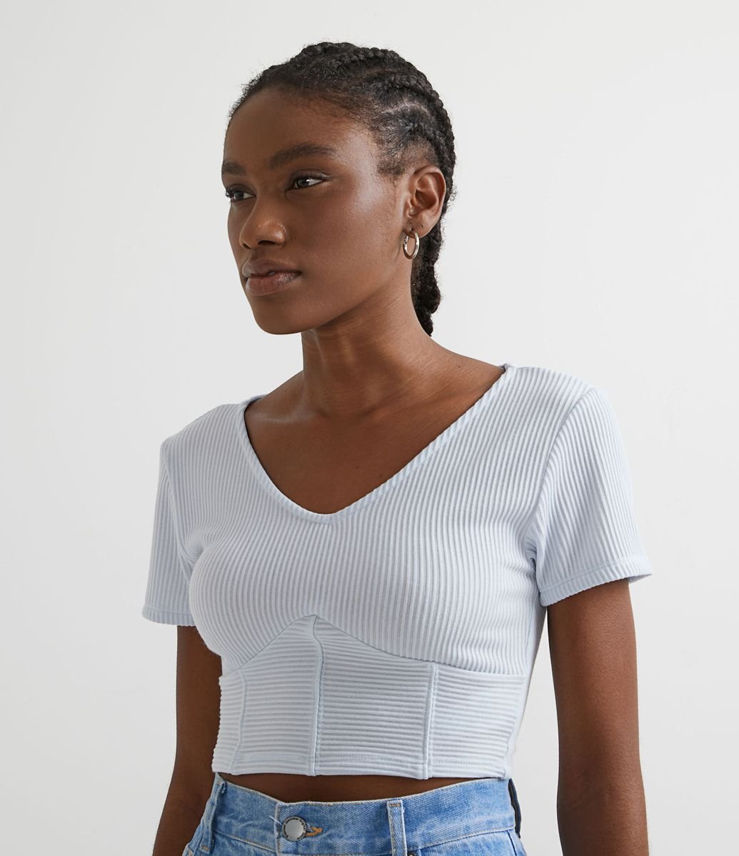 blusa cropped canelada