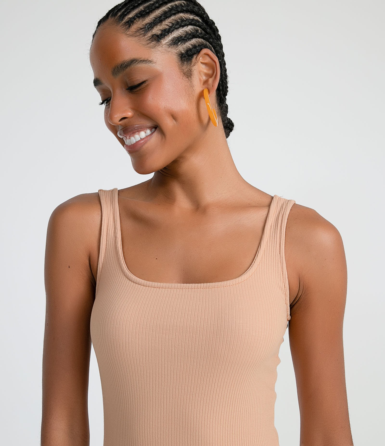 Vestido Midi Básico com Decote Quadrado 4