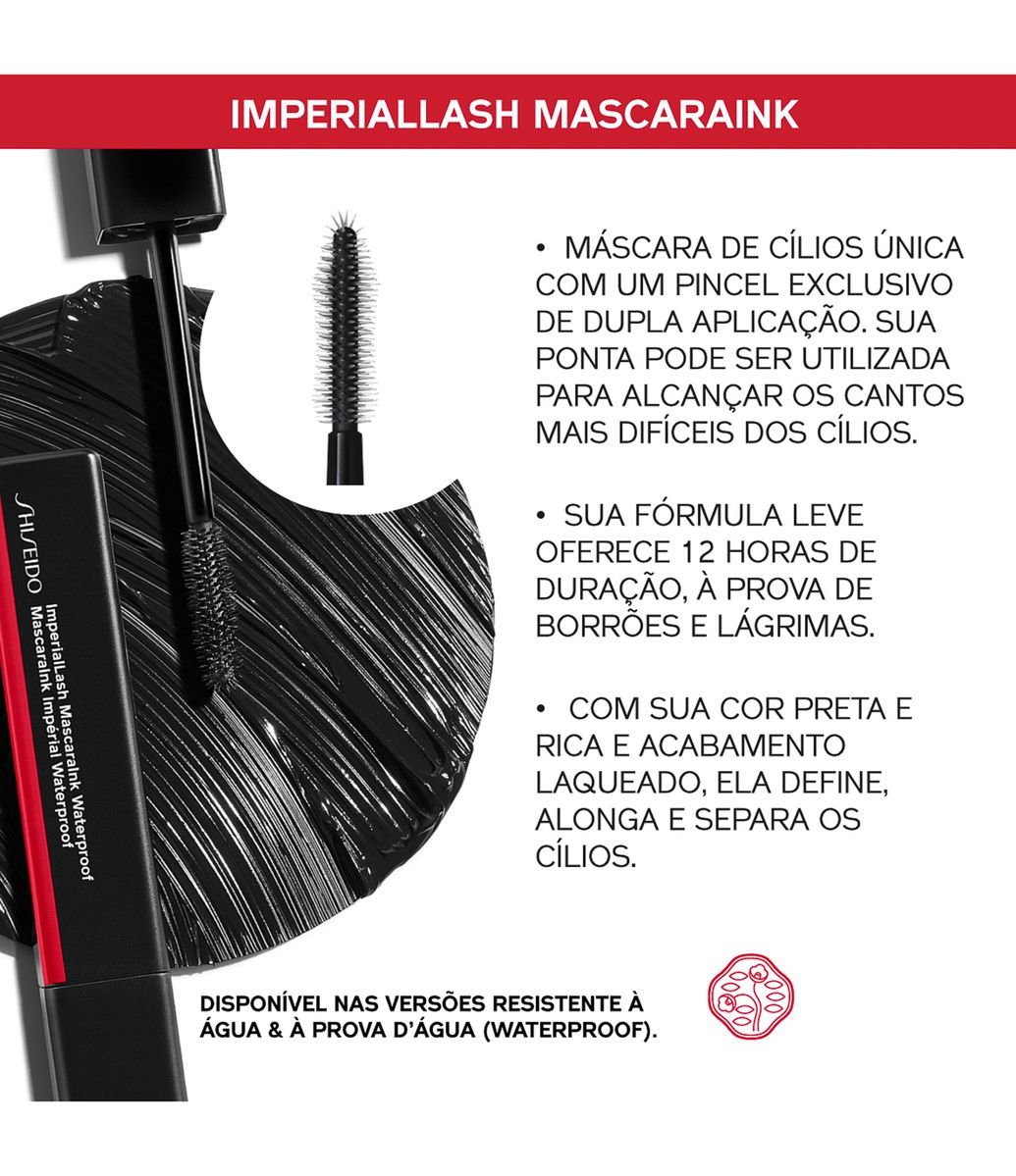 Máscara De Cílios Imperiallash Mascaraink A Prova D'água Shiseido 01 Black