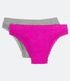 Imagem miniatura do produto Kit 02 Bombachas Bikini en Microfibra con Encaje en las Sisas Multicolores 1