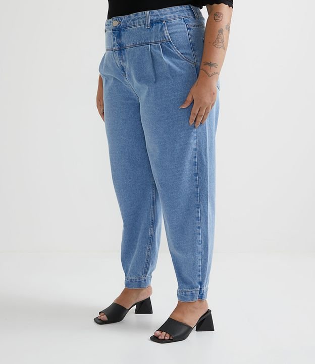 Calça Baggy Jeans com Punho na Barra Curve & Plus Size