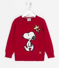 Suéter Infantil com Padronagem Snoopy - Tam 1 a 5 anos