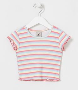 Blusa Infantil Cropped Rayada - Talle 1 a 5 años
