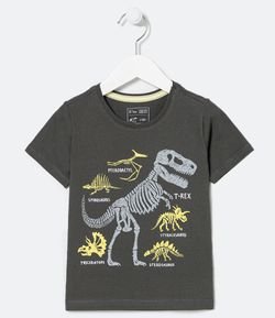 Camiseta Infantil com Estampa Dino - Tam 1 a 5
