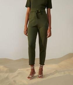 Calça Jogger em Tricô com Cordão para Amarração Comfy