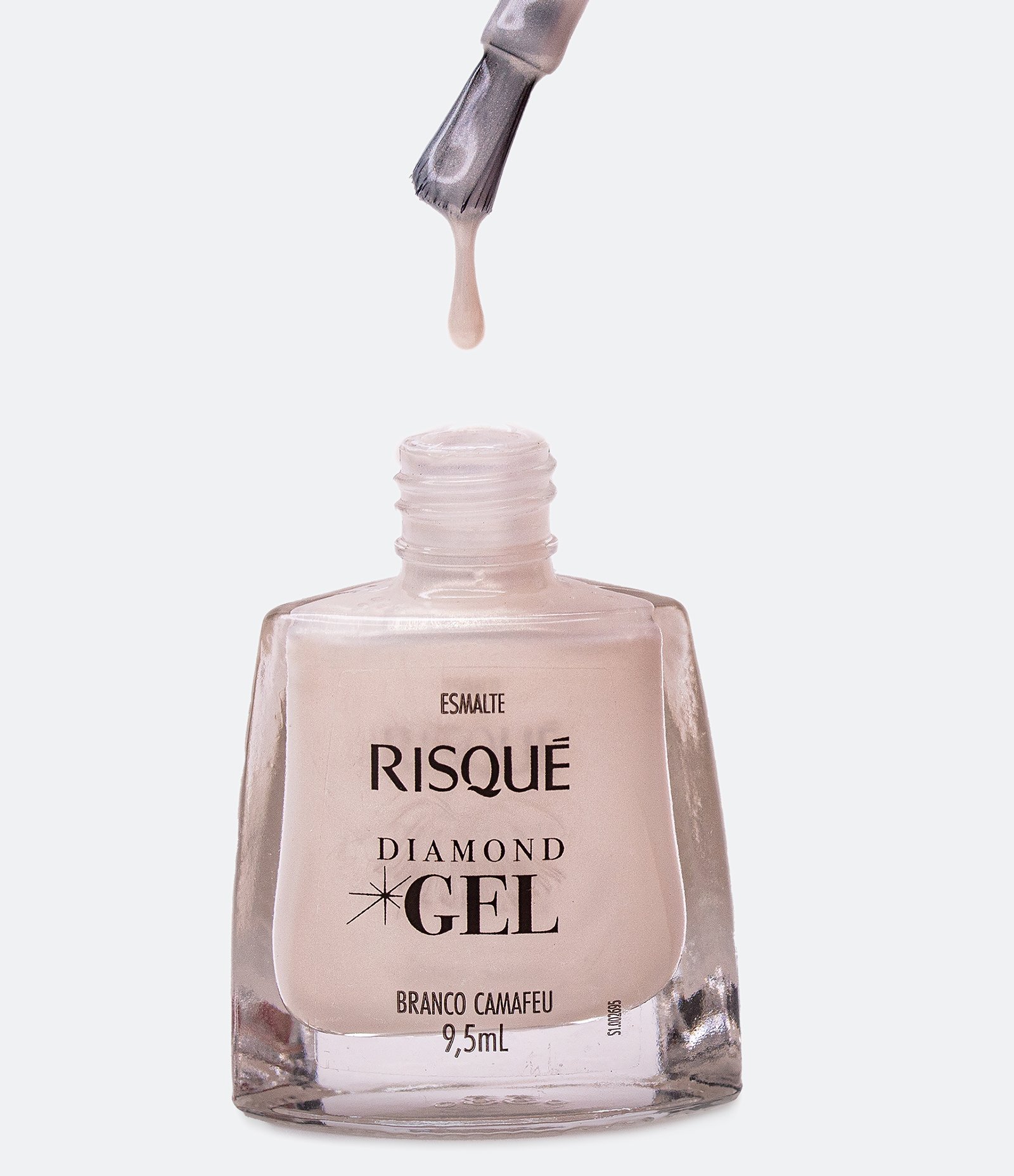 Esmalte Diamond Gel Risqué Branco Camafeu 5