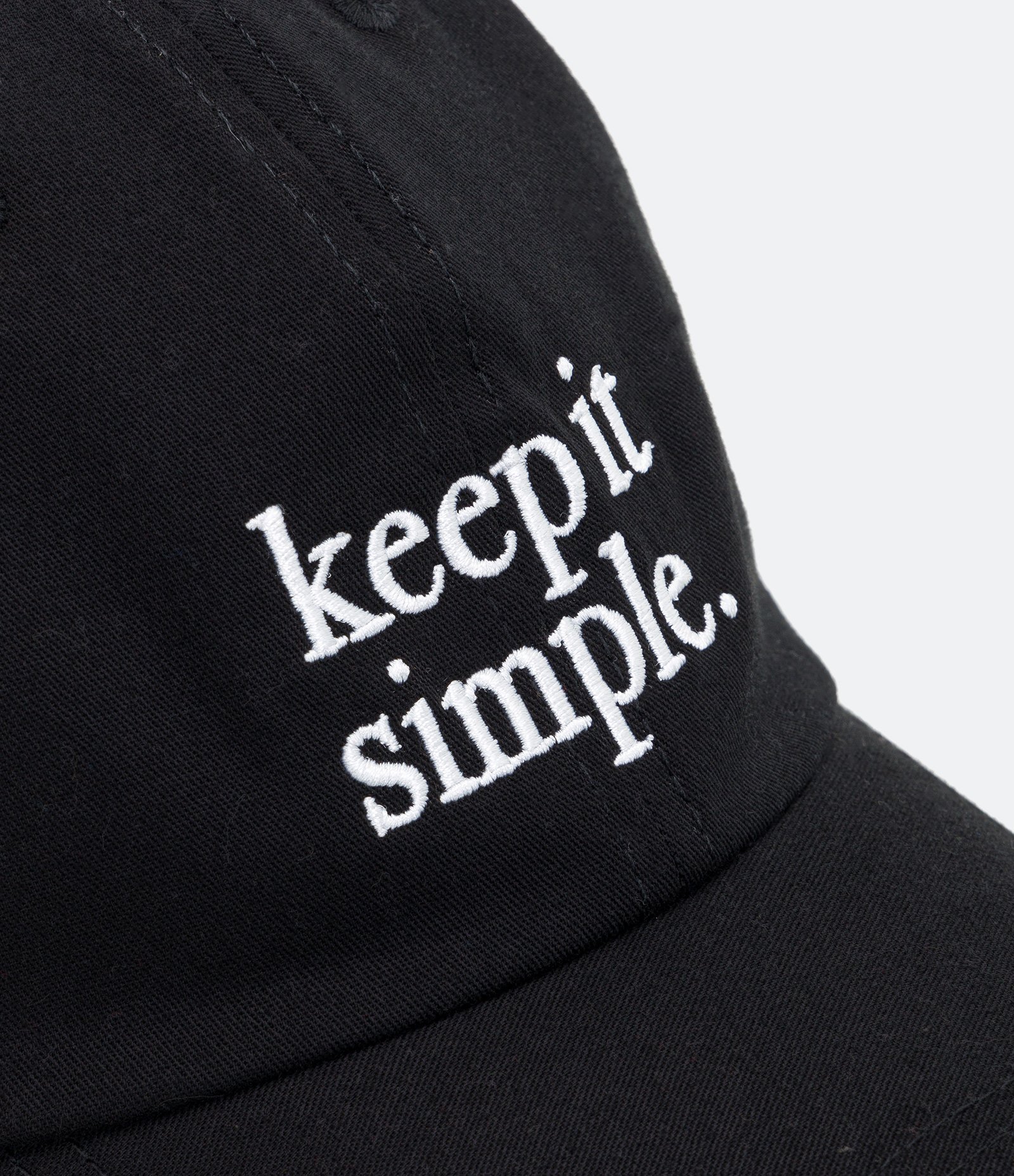 Boné em Algodão com Bordado "Keep it Simple" Preto 3
