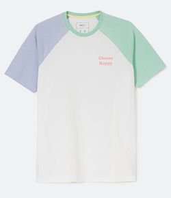 Camiseta Manga Curta Raglan Color Block 