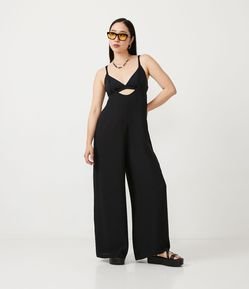 Macacão em Viscose com Alça Fina