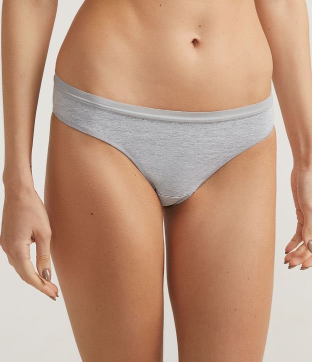 Calcinha Biquíni Fio Duplo em Algodão com Cós Elástico