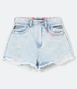 shorts cintura alta jeans renner