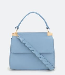 Bolsa Saddle com Alça de Mão e Alça Transversal Trançada