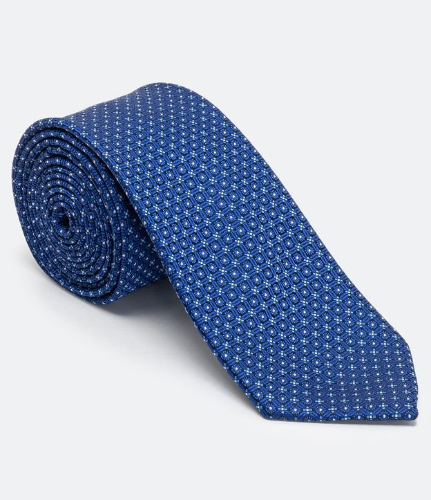 Gravata azul com bolinhas, da Renner