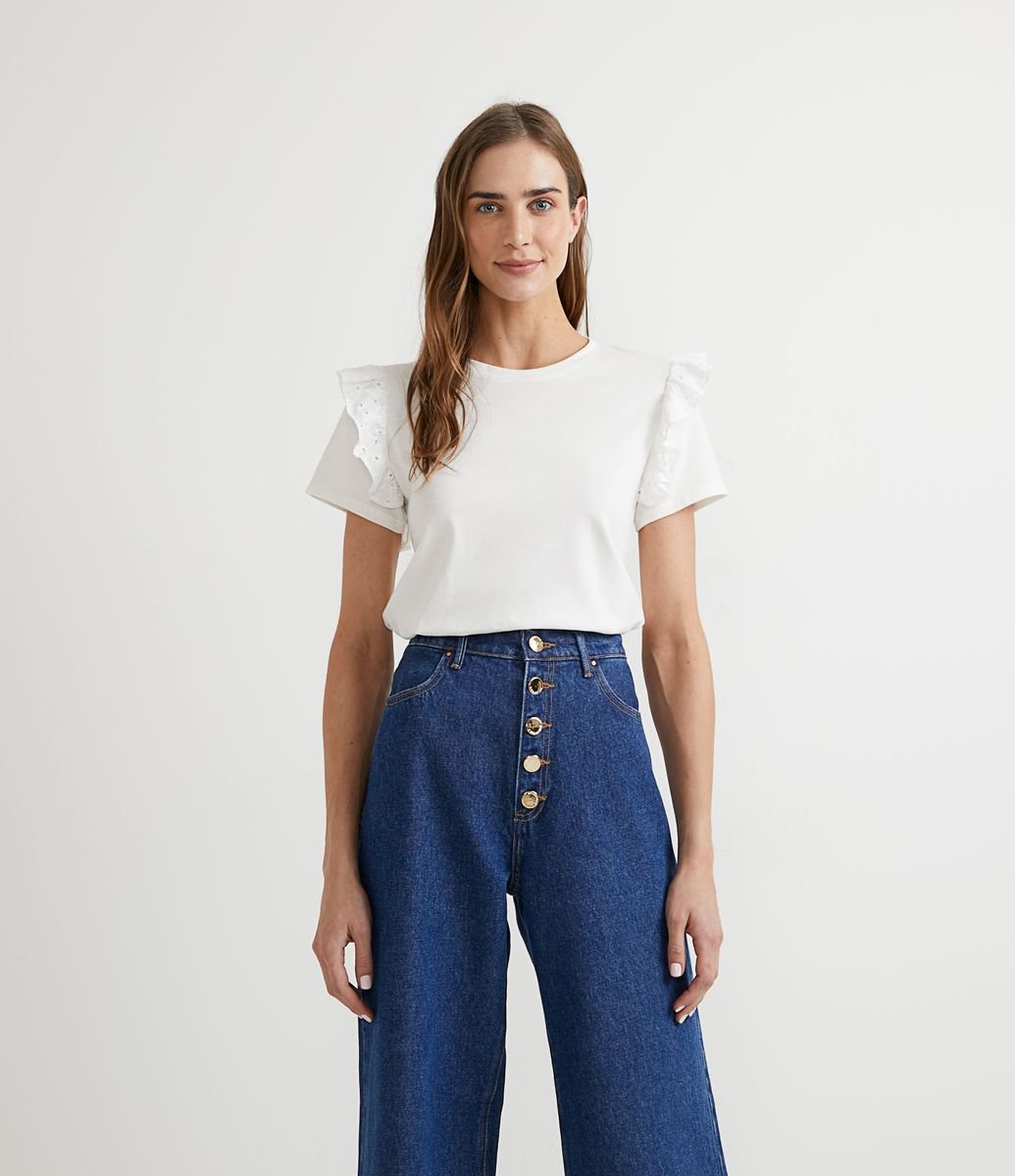 blusa babado laise