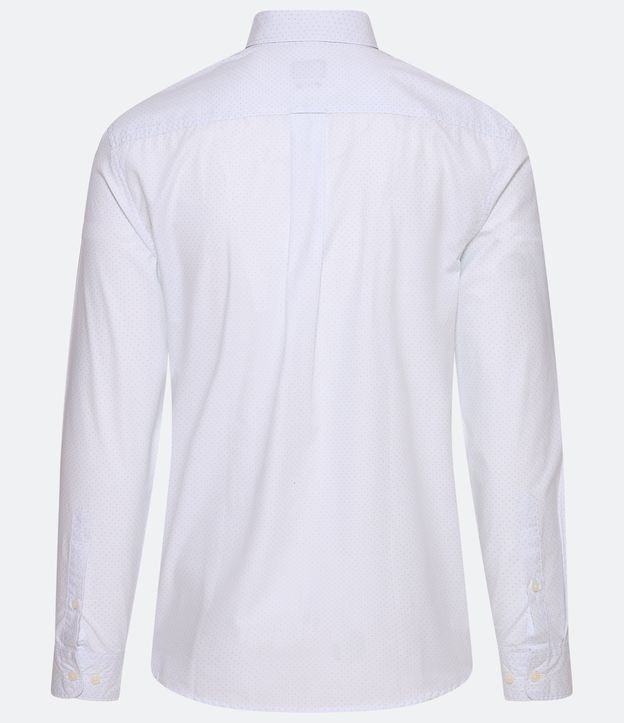 Camisa Manga Larga con Estampado Discreta Blanco 6
