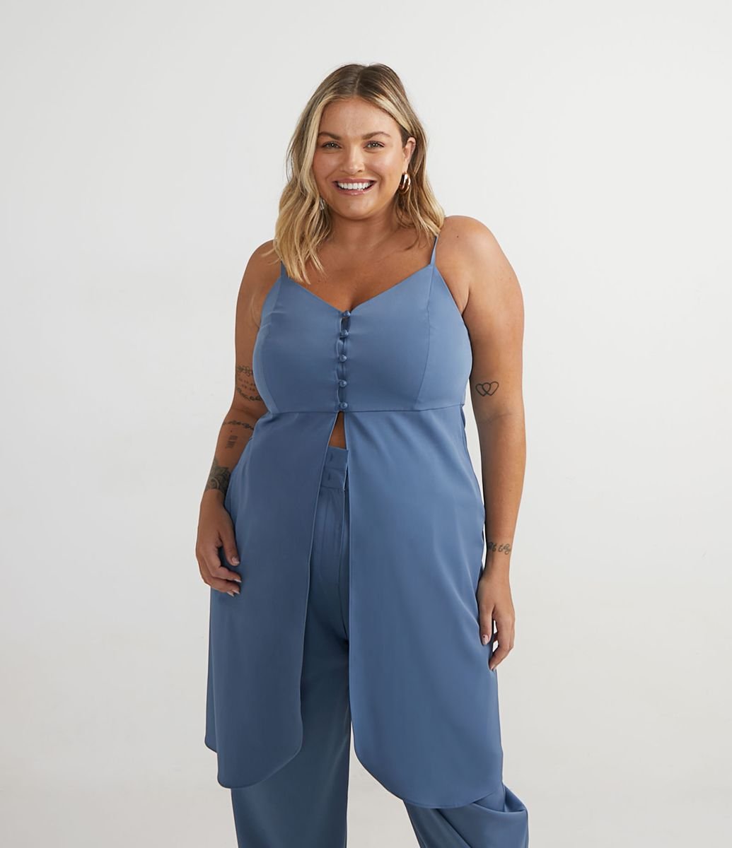 blusas finas plus size