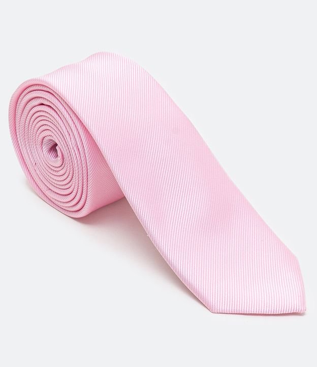 Gravata rosa com textura, da Renner
