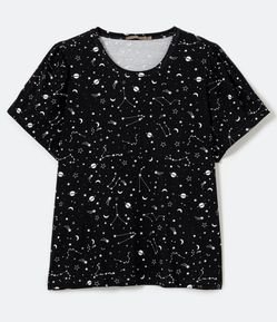 Blusa em Algodão com Estampa de Estrelas Curve & Plus Size