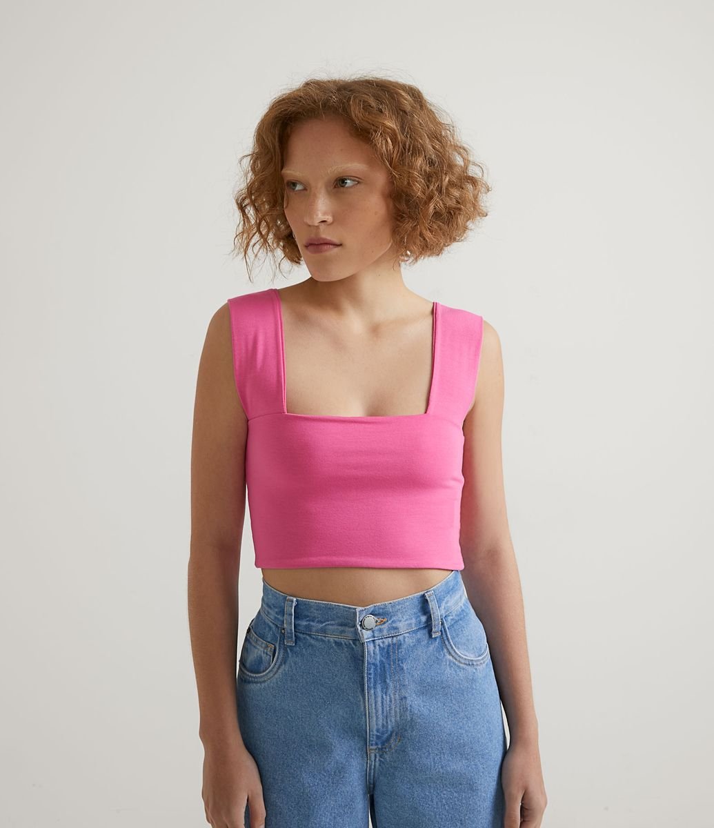 blusa basica cropped