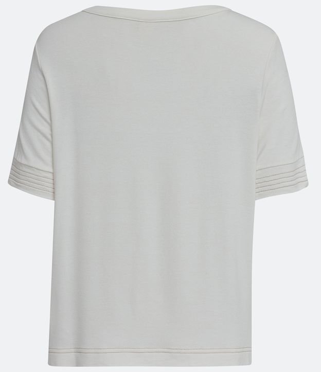 Camiseta em Viscose com Recortes Branco 6