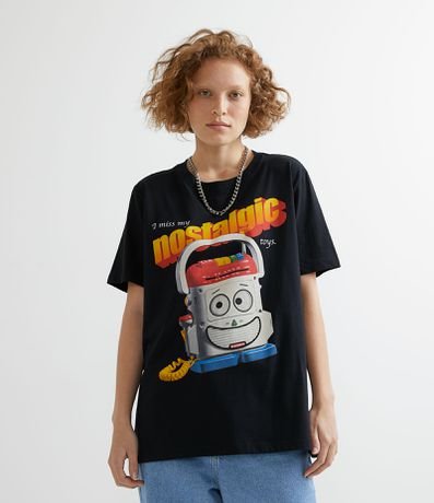 Blusa Alongada em Algodão com Estampa Toy Story Nostalgic Menor preço em Blusa Alongada em Algodão com Estampa Toy Story Nostalgic