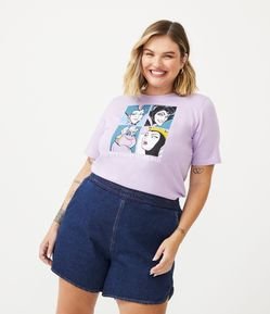 Blusa Manga Curta em Algodão com Estampa Vilãs Disney Curve & Plus Size