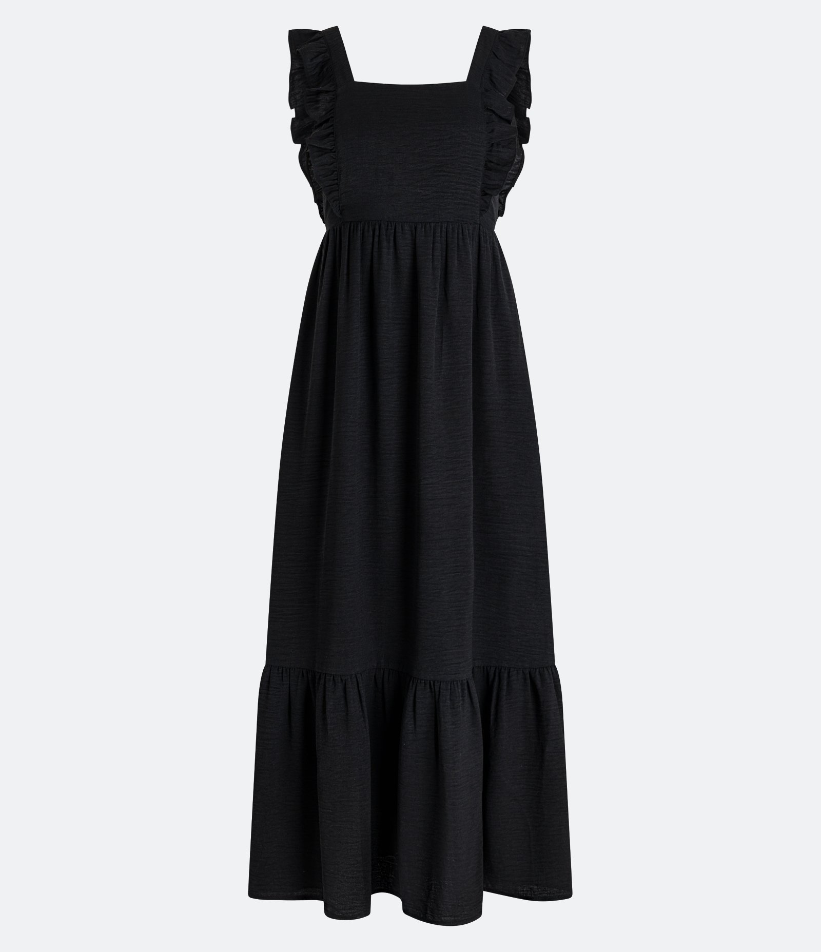 Vestido Longo com Babadinhos na Alça e Barra 7