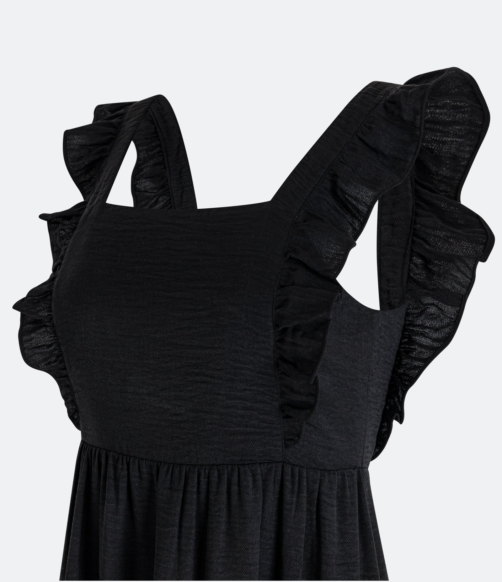 Vestido Longo com Babadinhos na Alça e Barra 9