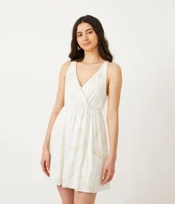 Vestido Curto em Malha Malha Paetê com Estampa Estrelas do Mar