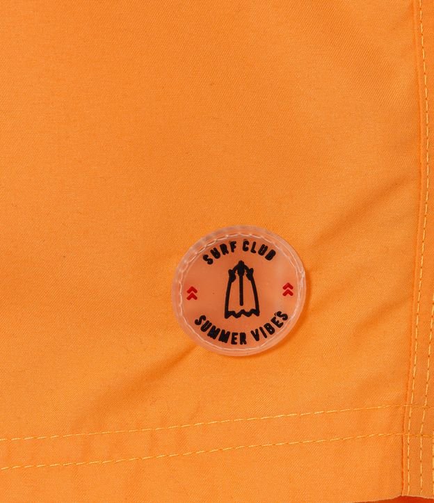 Bermuda de Baño Infantil sin Estampado - Talle 5 a 14 años Naranja 3