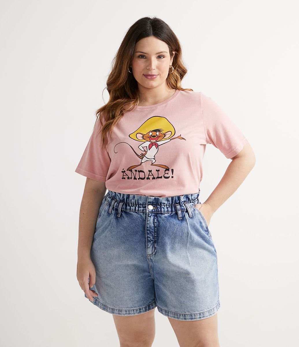 Blusa em Algodão Estampa Personagem Ligeirinho Curve & Plus Size Menor preço em Blusa em Algodão Estampa Personagem Ligeirinho Curve & Plus Size