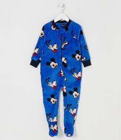 Pijama Jumper Infantil em Fleece com Estampa do Mickey - Tam 1 a 4 anos
