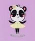 Imagem miniatura do produto Pijama Largo Infantil en Fleece con Bordado de Panda Bailarina - Talle 1 a 4 años Violeta 2
