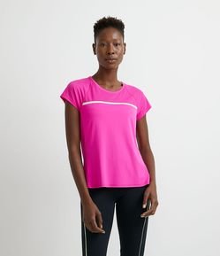 Camiseta Esportiva em Poliamida com Recortes Texturizados