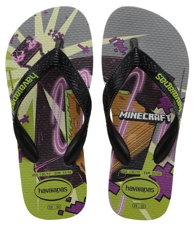 Menor preço em Chinelo Havaianas Infantil Estampa Minecraft - Tam 23/24 ao 37/38