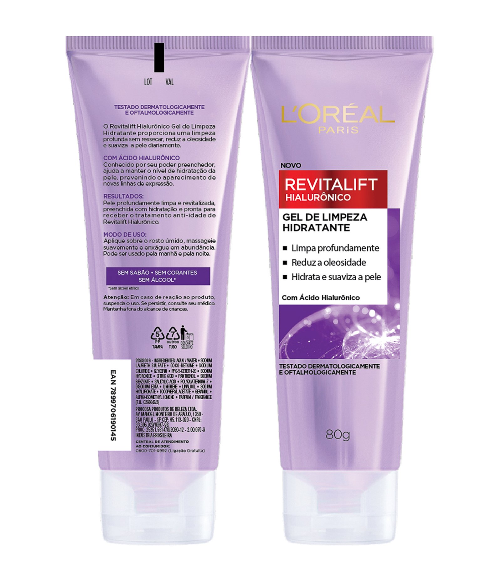 Gel de Limpeza Anti-idade L'Oréal Paris Revitalift Hialurônico, 80g 80g 2