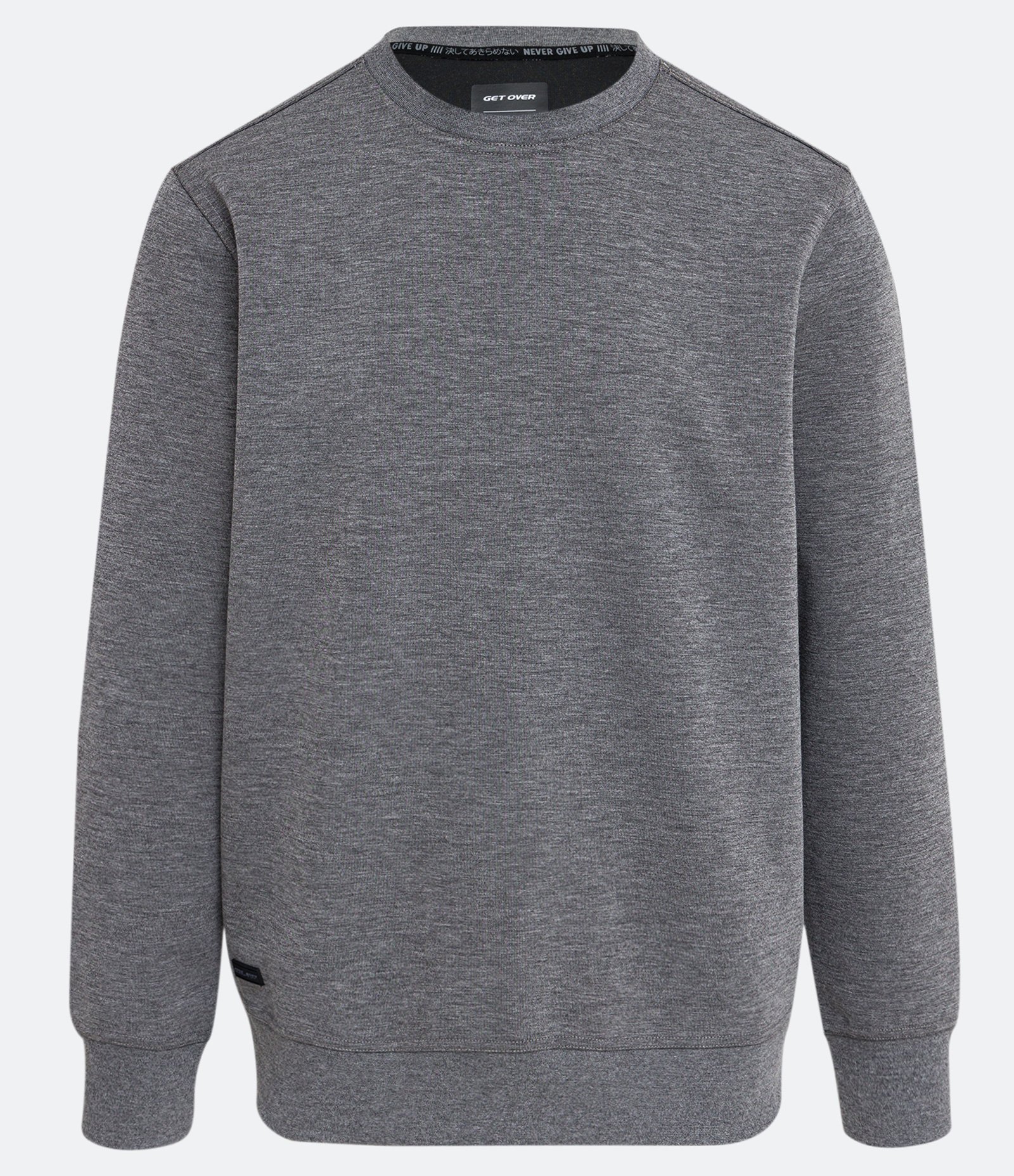 Casaco Fechado Esportivo com Punho Ajustado e Etiqueta Aplicada Cinza Médio 7