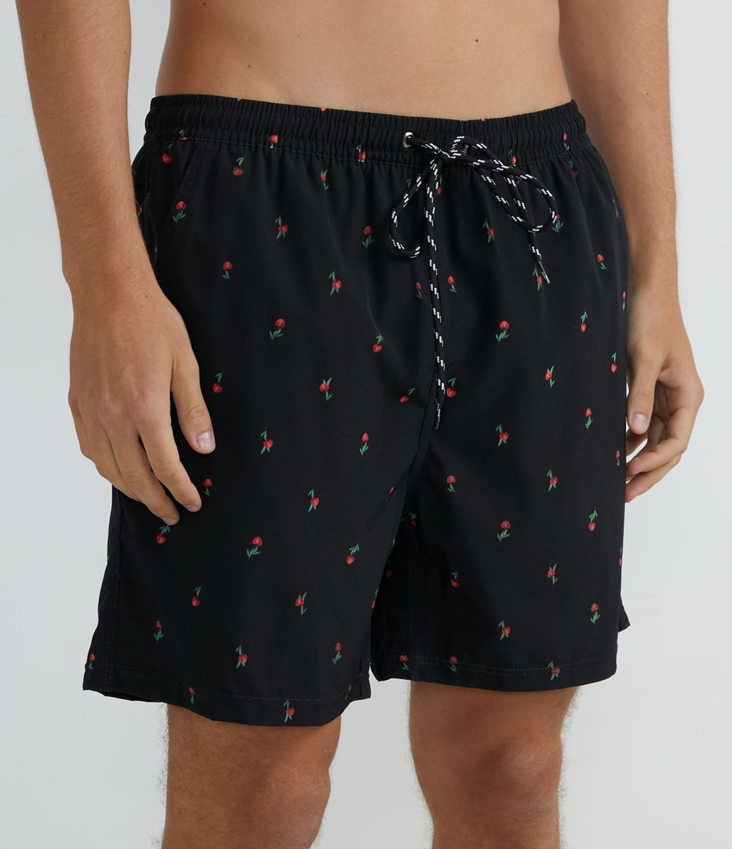 short microfibra masculino liso