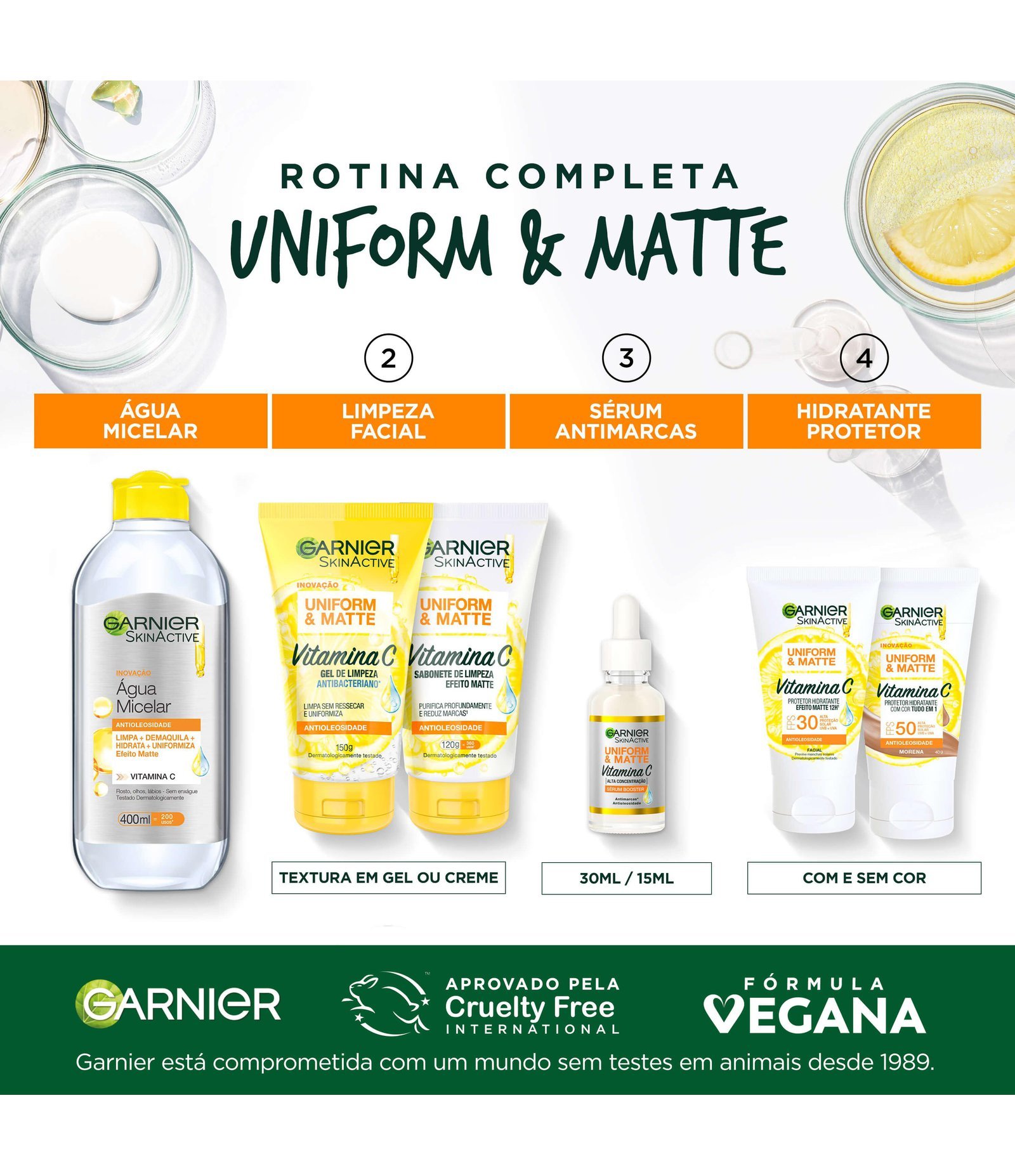 Sérum Facial Antimarcas Garnier Uniform & Matte Vitamina C, 30ml 30ml 8