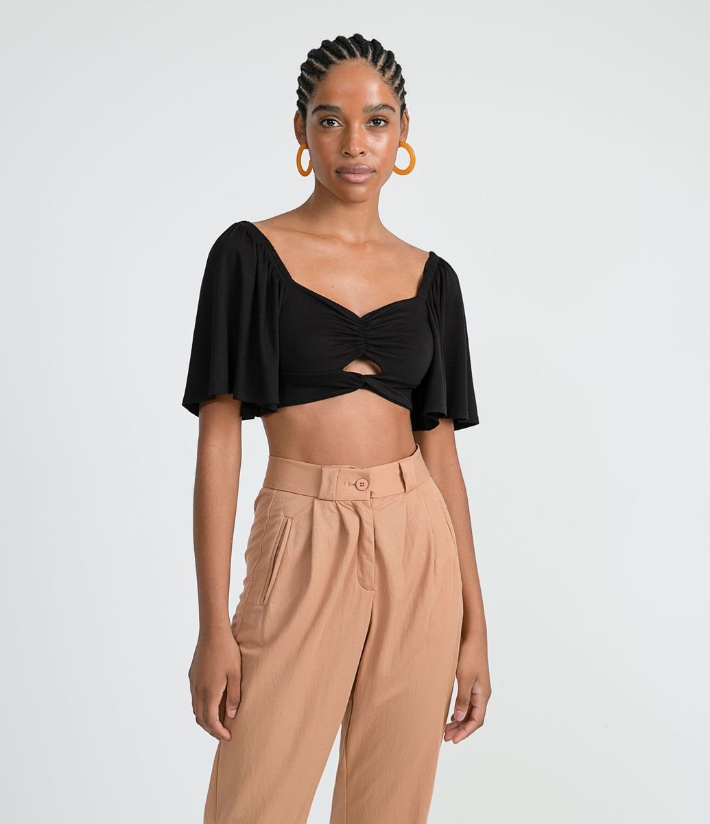blusas con manga de olan