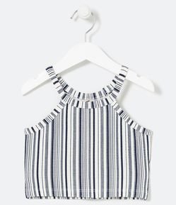 Blusa Infantil Alcinha com Estampa Listras - Tam 5 a 14 anos