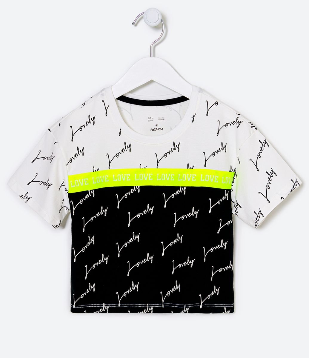 blusa preta com neon