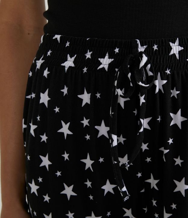 Pantalón de Pijama con Estampado de Estrellas Negro 3