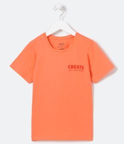 Camiseta Infantil Estampa Create Your Own Future - Tam 5 a 14 anos