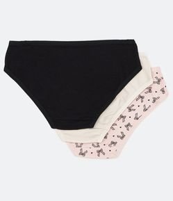 Kit 3 Calcinhas Infantil com Estampa Laço - P ao GG - Renner
