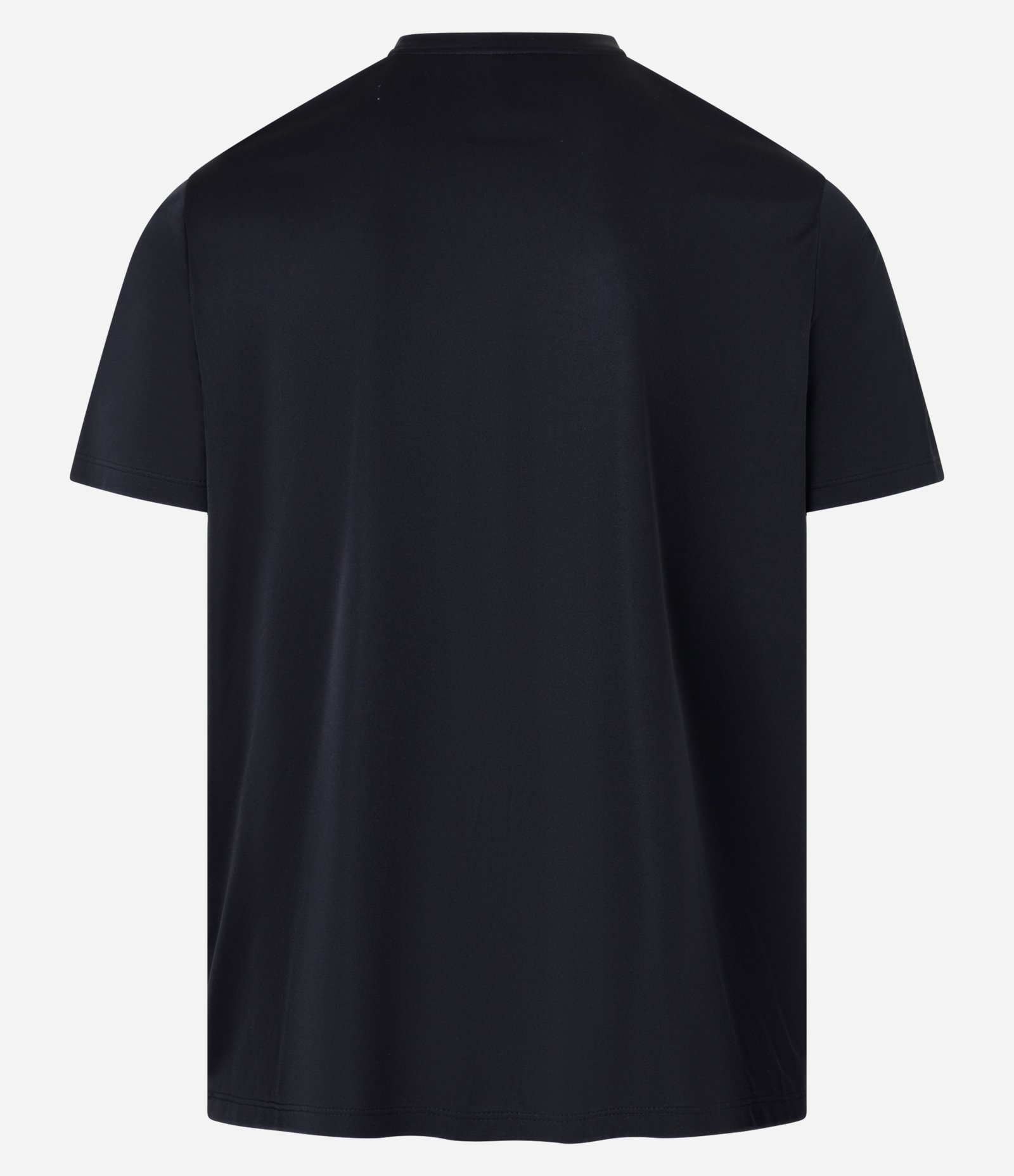 Camiseta Esportiva com Tecnologia Dry e Proteção UV Preto Azulado 5