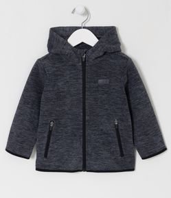 Jaqueta Infantil em Fleece e Bolsos com Zíper - Tam 1 a 5 Anos