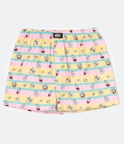 Cueca Samba Canção Listrada Estampa Bob Esponja e Patrick