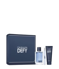 Kit Perfume Calvin Klein Defy EDT + Travel spray + Shower Gel